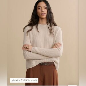 Cashmere Fisherman Sweater Jenni Kayne Small Oatmeal